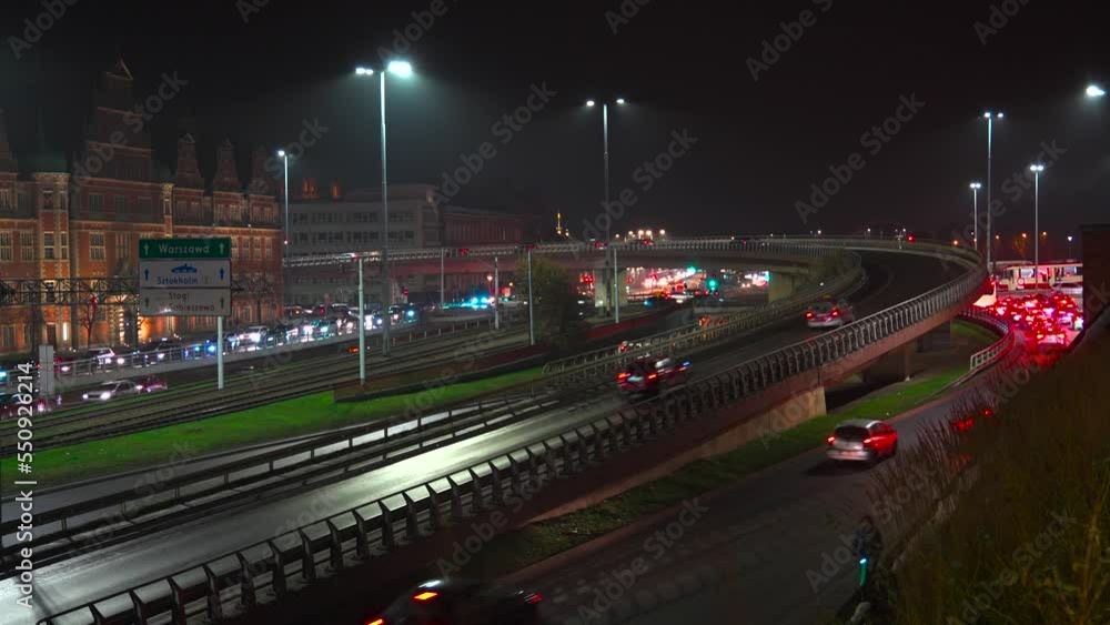 evening traffic cars dense urban evening traffic cars dense urban