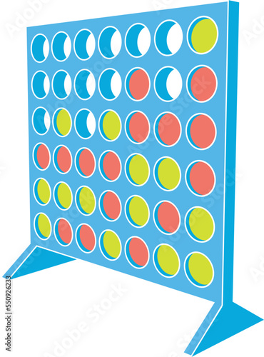 Connect four board game vector illustration
