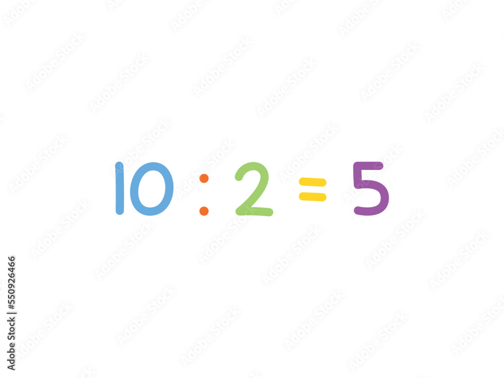 divided mathematics for children vector template divided mathematics for children vector template