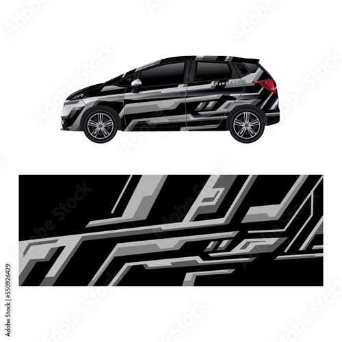 Car decal wrap design vector
