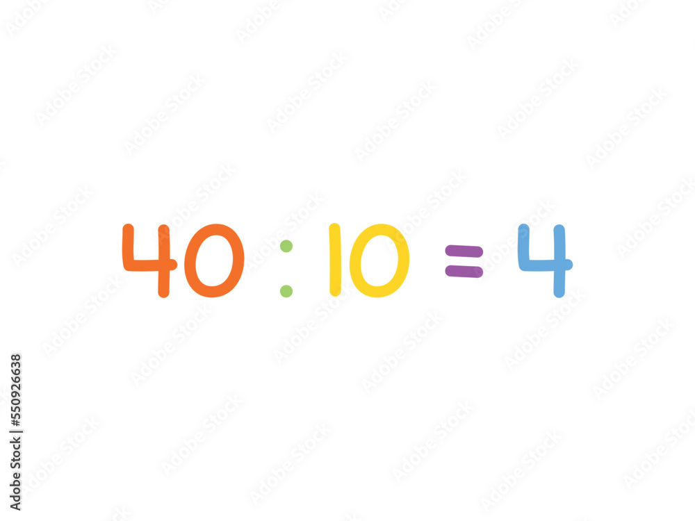 divided mathematics for children vector template divided mathematics for children vector template