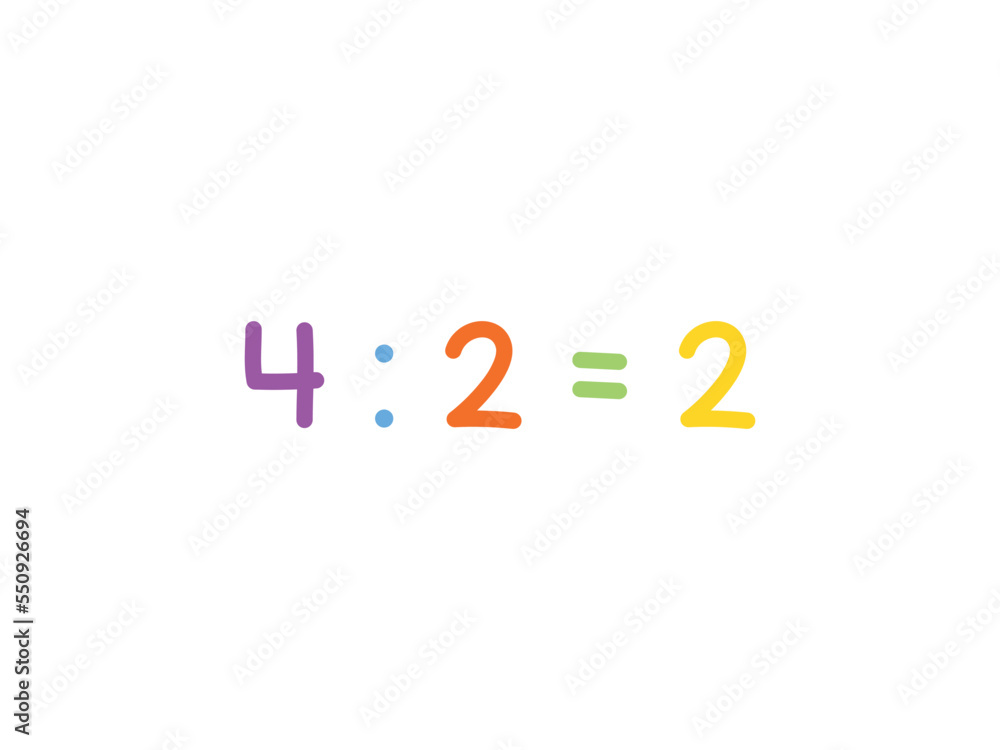 divided mathematics for children vector template divided mathematics for children vector template