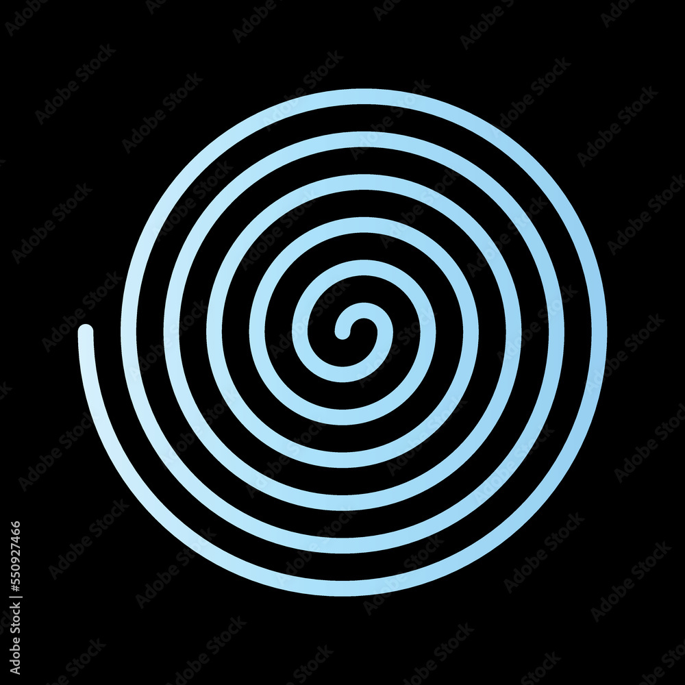 Fototapeta premium Pastel gradient decorative spiral. Vector illustration.