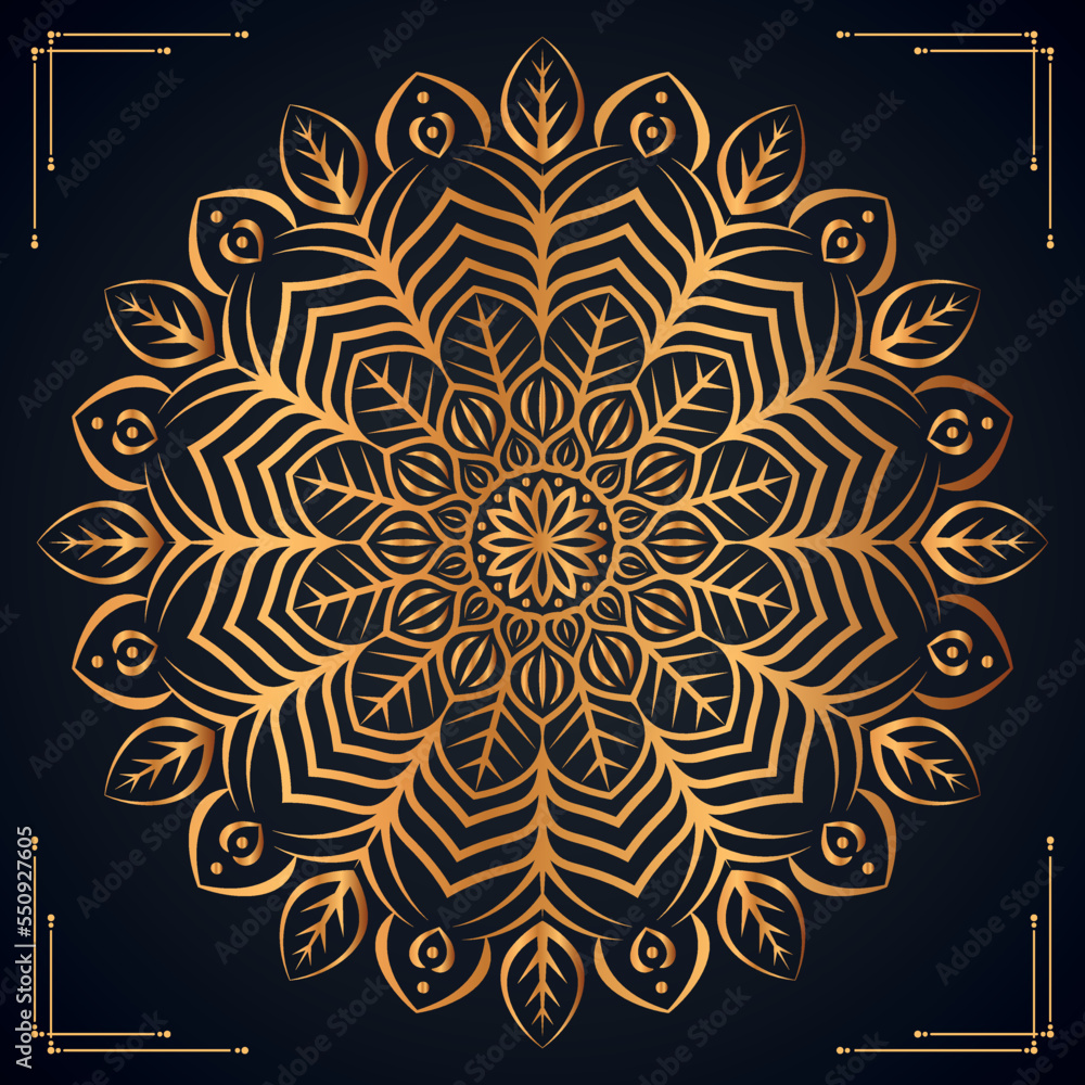 Luxury Ornamental Floral Mandala Background Design With Golden Mandala Luxury Ornamental Floral Mandala Background Design With Golden Mandala