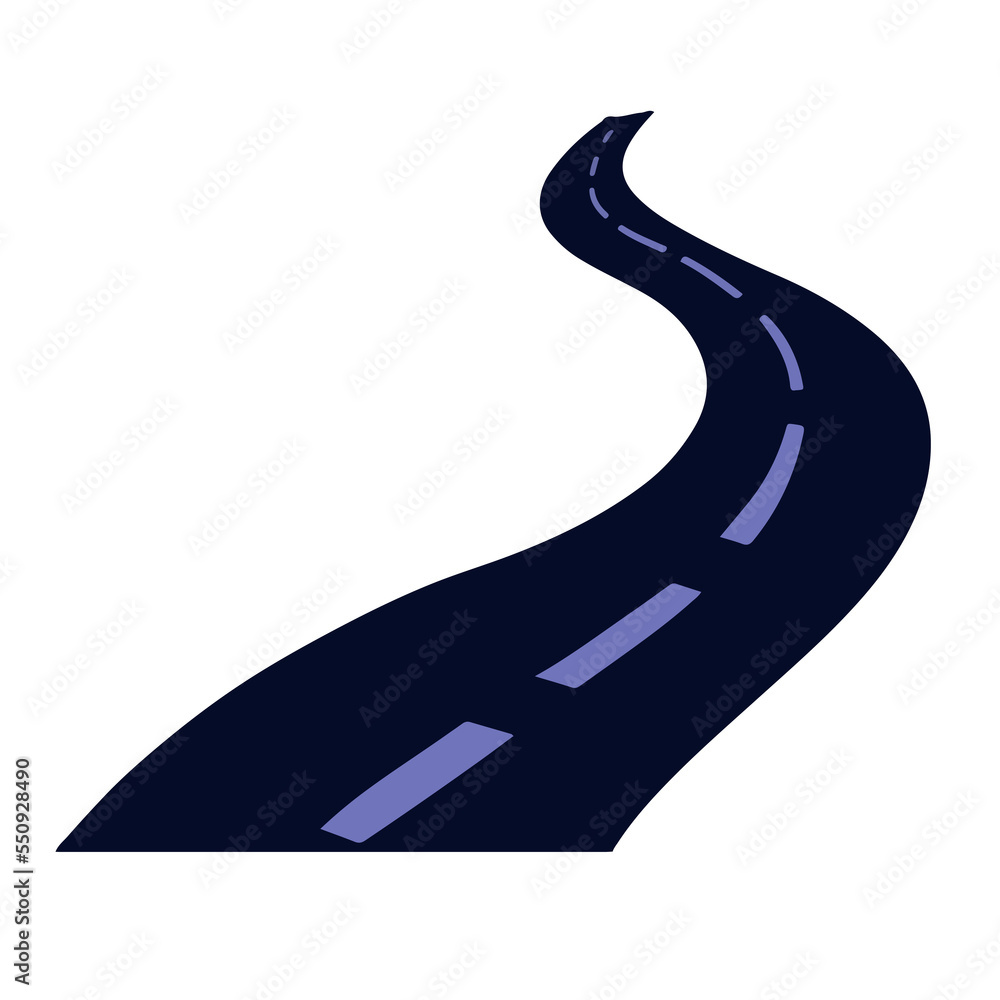 Asphalt road with marking lines Asphalt road with marking lines