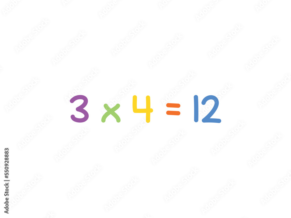 multiplication mathematics for children vector template multiplication mathematics for children vector template