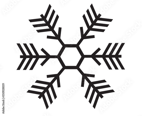 Snowflake in isolate on a white background. New Year s pattern. Vector illustration.