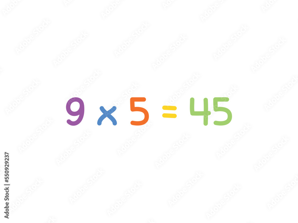 multiplication mathematics for children vector template multiplication mathematics for children vector template