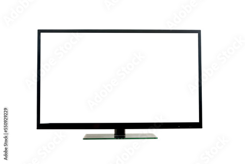 TV with transparent screen and background useful for putting unique image in the tv