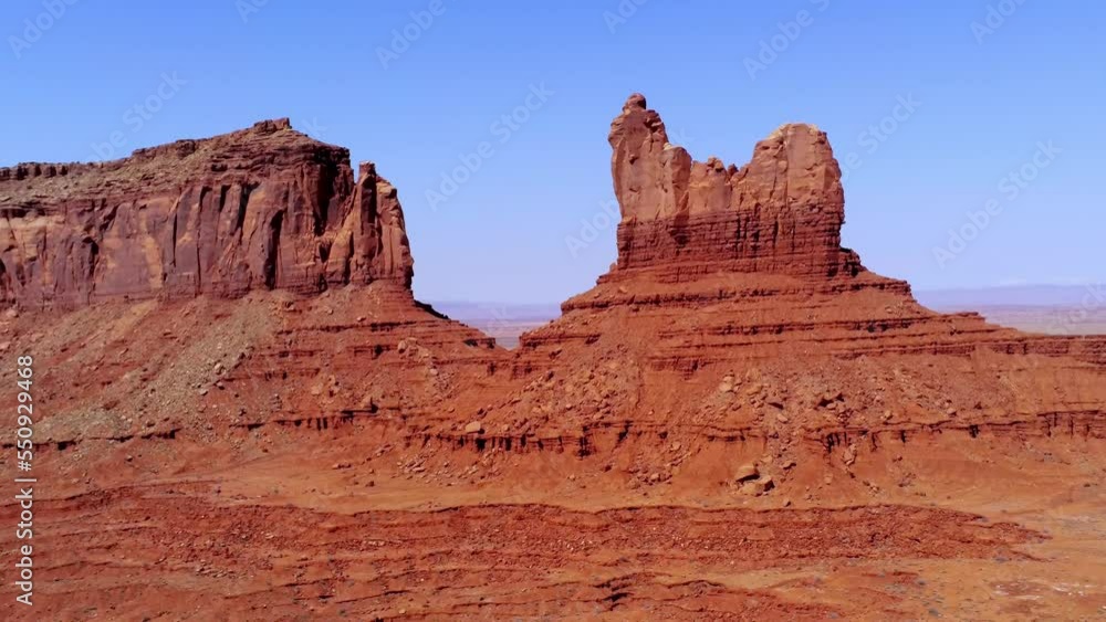 The amazing scenery around Monument Valley in Arizona - aerial view The amazing scenery around Monument Valley in Arizona - aerial view