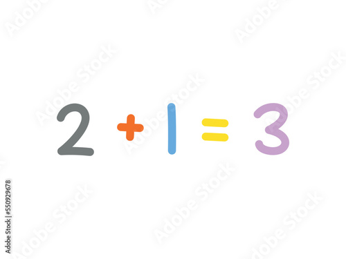 addition mathematics for children vector template