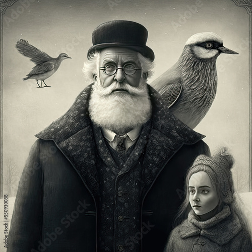 The Embrace of Christmas Kindness, Gen Art, AI, Artificial Intelligence