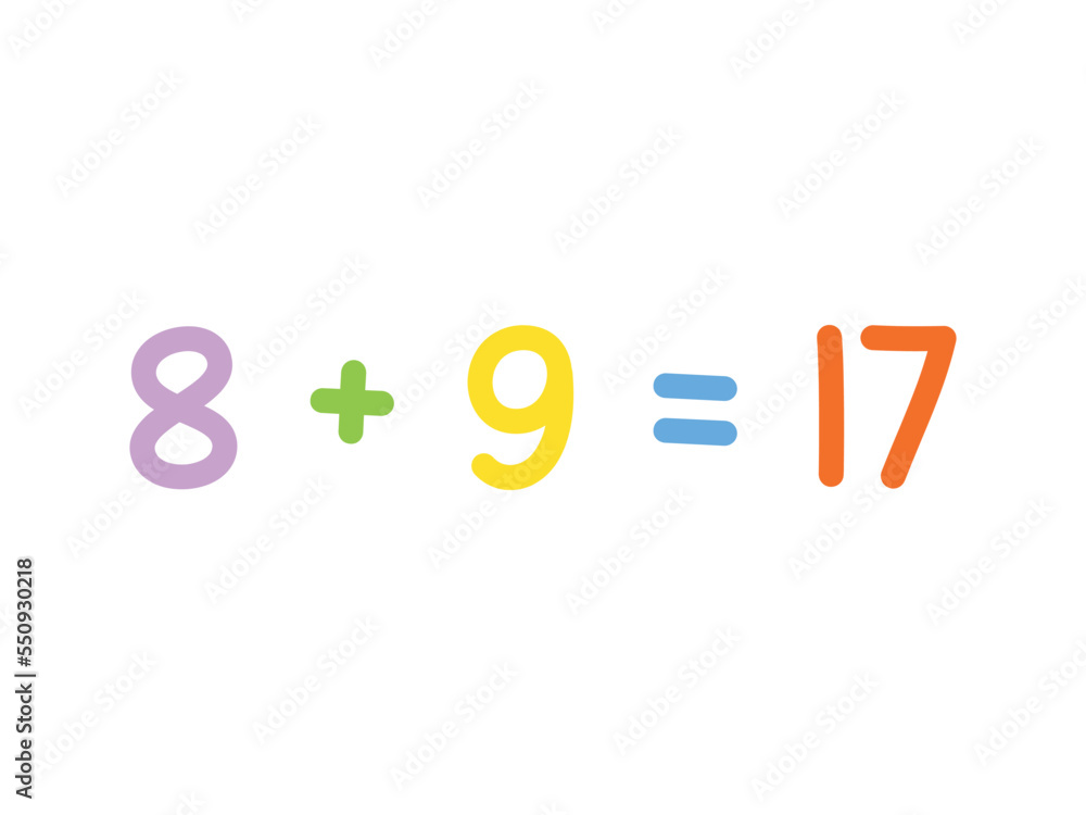 addition mathematics for children vector template addition mathematics for children vector template