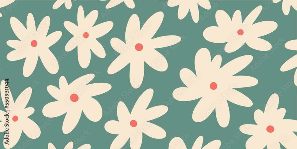 Groovy Abstract Daisy Flowers background. Retro 70s - 60s Hippie Aesthetic wallpaper. Vector modern Seventies Style illustration Groovy Abstract Daisy Flowers background. Retro 70s - 60s Hippie Aesthetic wallpaper. Vector modern Seventies Style illustration