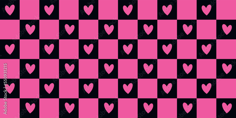 Black and pink checkered sales
