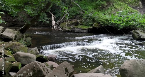 Small upper water falls on Tinker creek in Cuyahoga valley national park. photo