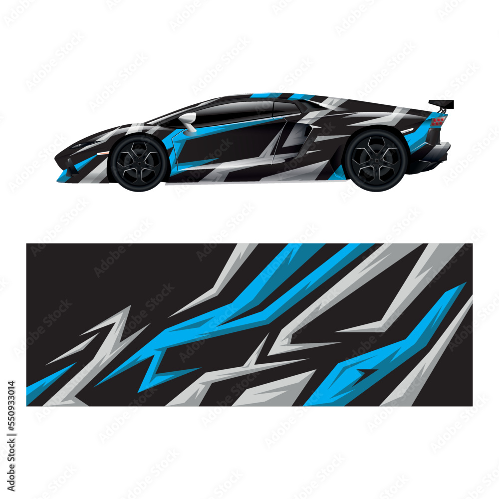 Car decal wrap design vector Car decal wrap design vector