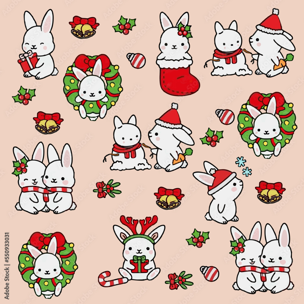 Christmas rabbits