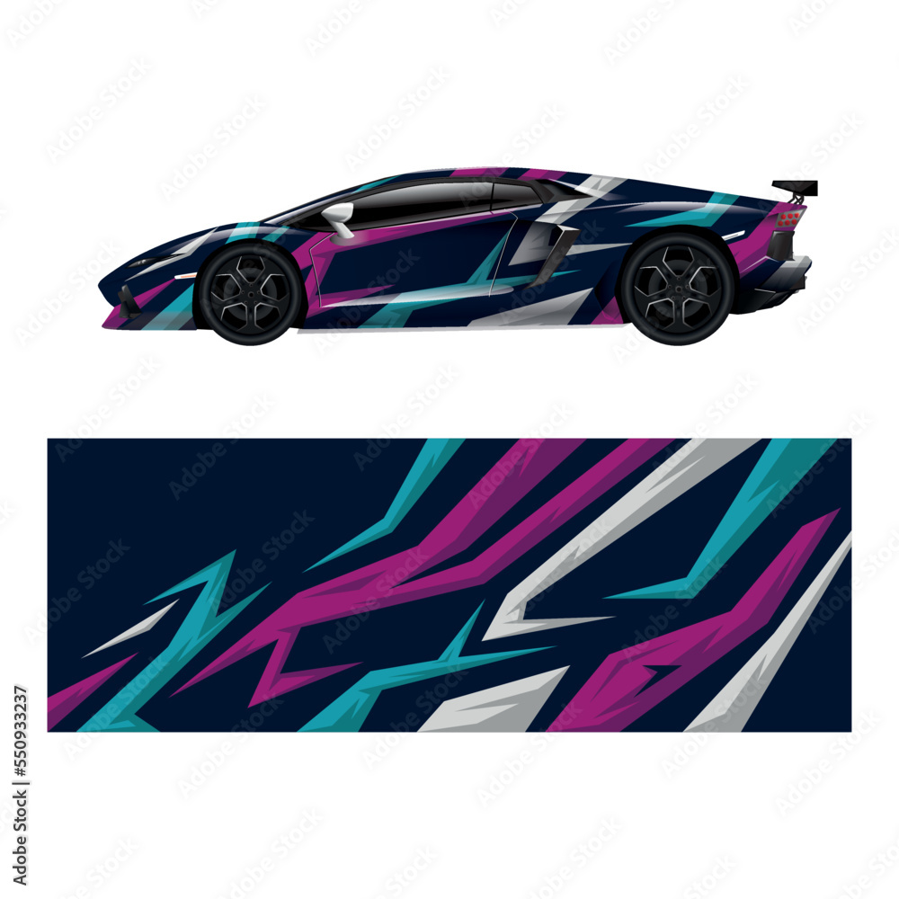 Car decal wrap design vector Car decal wrap design vector