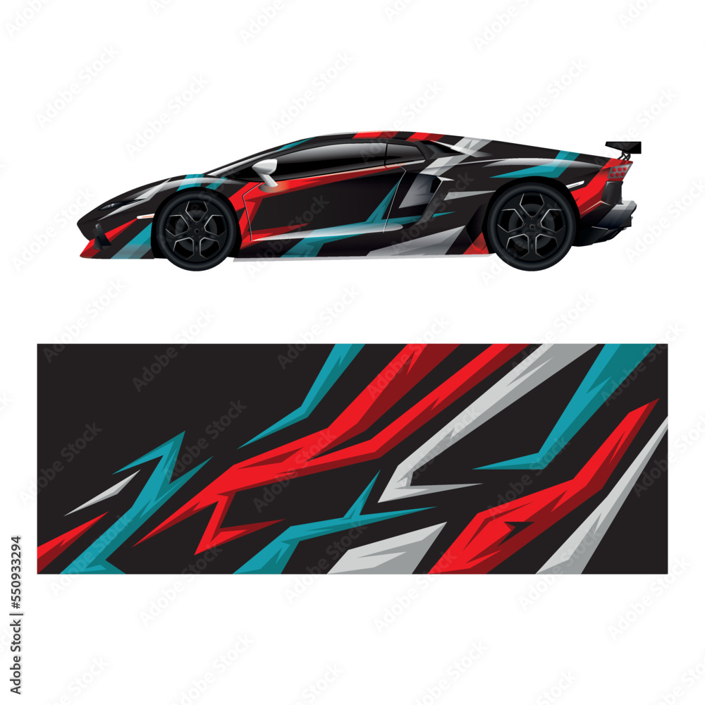 Car decal wrap design vector Car decal wrap design vector