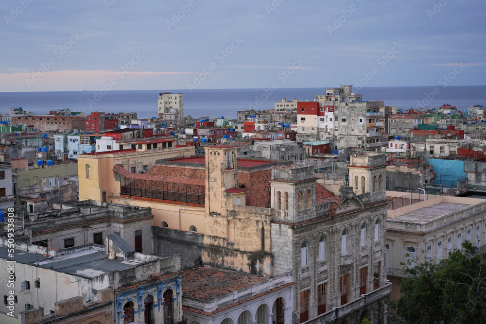 cuba, havana, architecture, old, building, town, landmark, panorama, city, roof