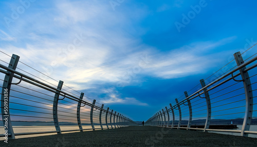 Fences on the top of a causeway