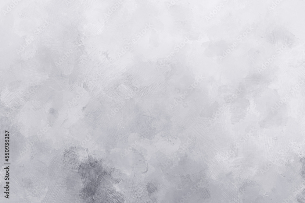 Abstract gray and light gray oil painting background with brush strokes