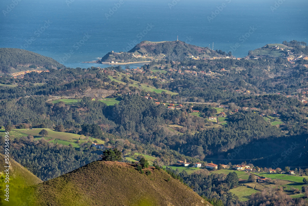 General view of the town Ribadesella in Spain