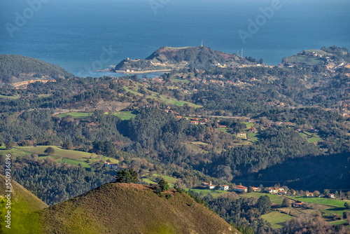 General view of the town Ribadesella in Spain
