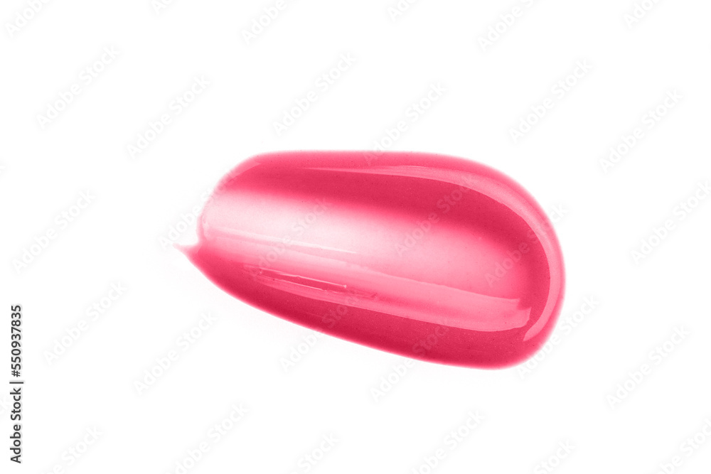 Textured trendy color viva magenta red cream gel cosmetic smudge on white background, lipstick or blush or eye shadow or nail polish smudge trendy color Textured trendy color viva magenta red cream gel cosmetic smudge on white background, lipstick or blush or eye shadow or nail polish smudge trendy color