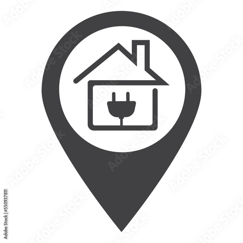 power cord sign icon. fork icon vector. electrical plug