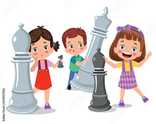 Cartoon Character Playing Chess Game