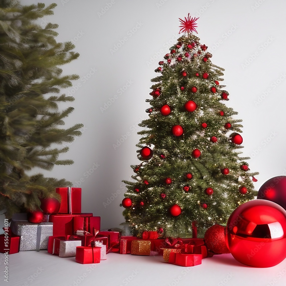 Christmas tree with red ball ornament.png