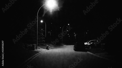 At night in the street