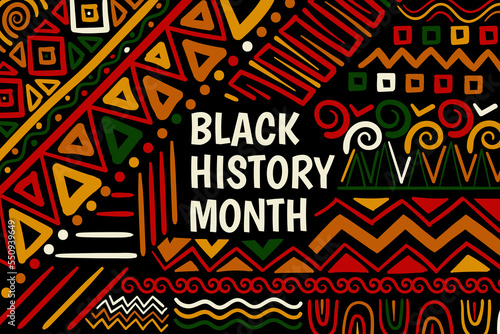 Abstract black history month background with pattern