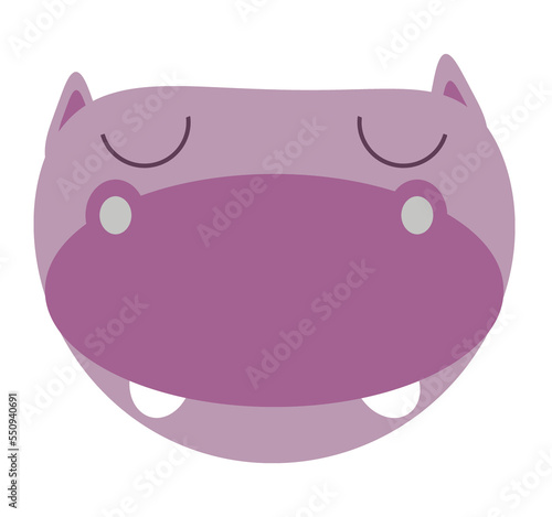 Cute Cartoon Hippo