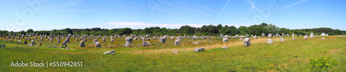 Photos Panoramic view of the alignments of menhirs of Carnac, a famous Neolithic UNESCO
