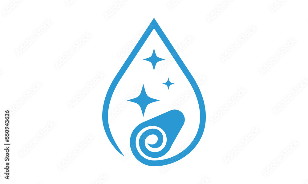 carpet and water drop logo. cleaning service symbol icon design. carpet and water drop logo. cleaning service symbol icon design.