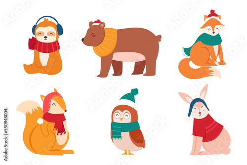 Winter And Christmas Animals Collection