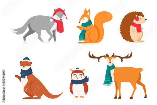 Winter And Christmas Animals Collection
