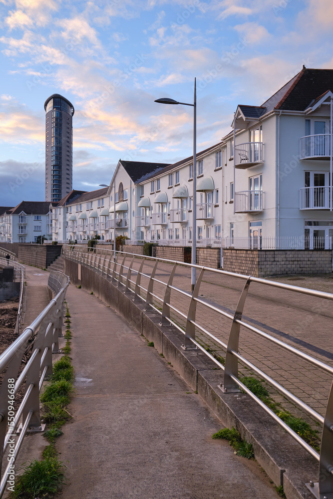 Sea-front houses, UK Sea-front houses, UK