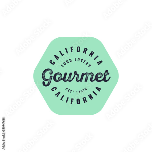 Vintage Badge Logo Design - Vector Stamp, old classic style illustration for apparel brand, restaurant, bistro, barber shop
