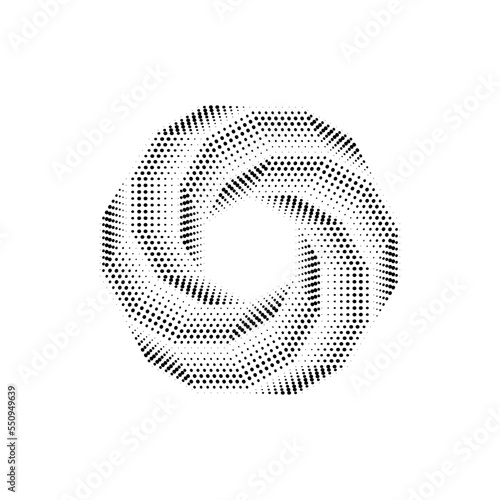 Vortex Spiral logo abstract circle shape - spiral motion twirl twist curve rotation spin whirlpool radial warp geometric shape for businesses - spinning
