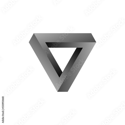 Triangle logo - abstract prism geometric shape graphic geometry line futuristic polygonal layout marketing perspective corporate tech delta spectrum business