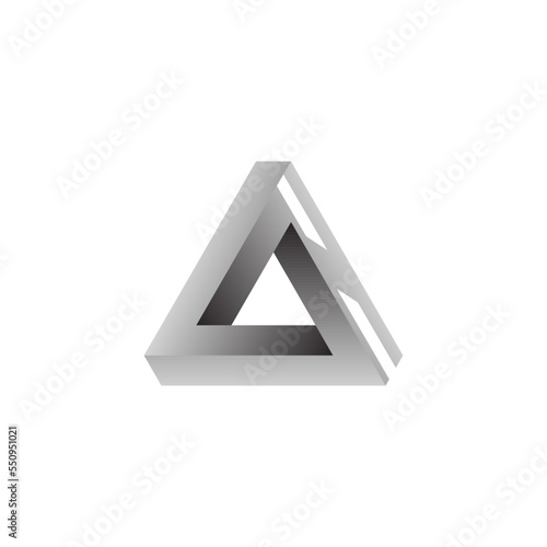 Triangle logo - abstract prism geometric shape graphic geometry line futuristic polygonal layout marketing perspective corporate tech delta spectrum business