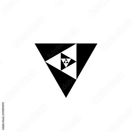Triangle logo - abstract prism geometric shape graphic geometry line futuristic polygonal layout marketing perspective corporate tech delta spectrum business