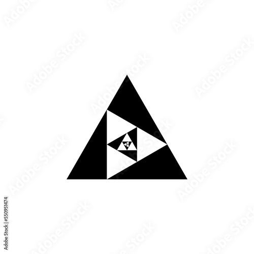 Triangle logo - abstract prism geometric shape graphic geometry line futuristic polygonal layout marketing perspective corporate tech delta spectrum business