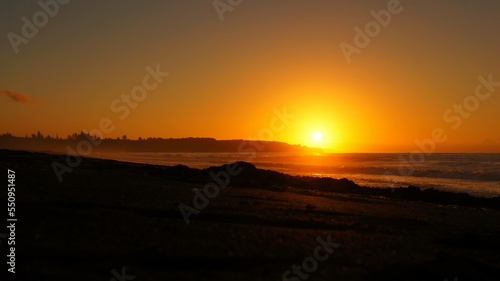 atardecer en el mar