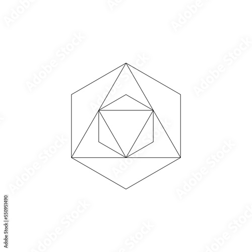Triangle logo - abstract prism geometric shape graphic geometry line futuristic polygonal layout marketing perspective corporate tech delta spectrum business