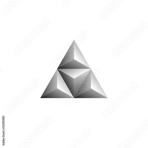 Triangle logo - abstract prism geometric shape graphic geometry line futuristic polygonal layout marketing perspective corporate tech delta spectrum business